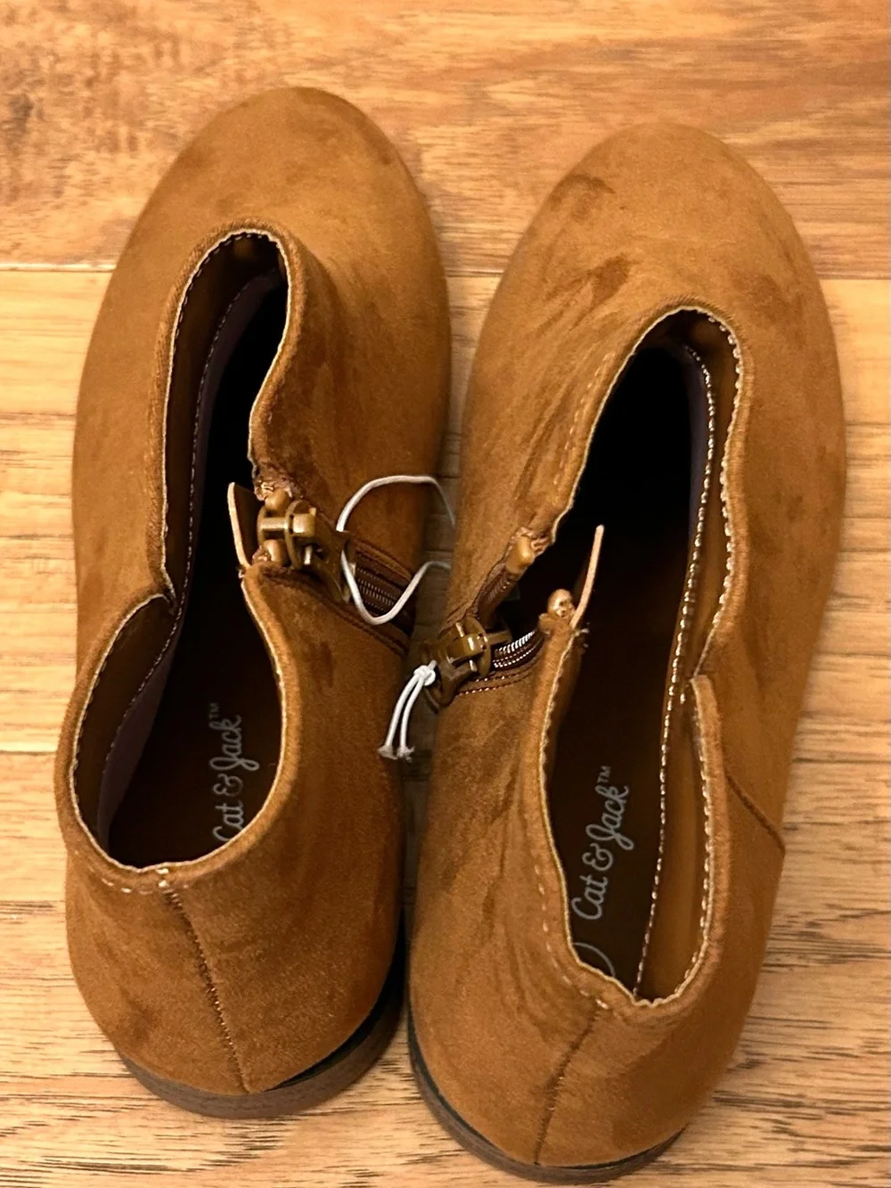 Kids' Opal Zipper Boots - Cat & Jack Cognac Size 3 FLAWED